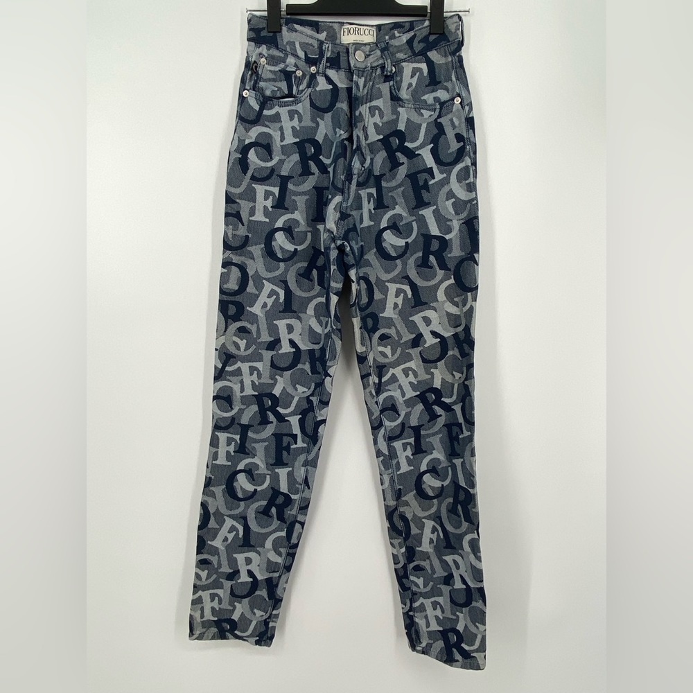 Fiorucci, Logo Letter Pants, Jacquard Tara, size‎ 26